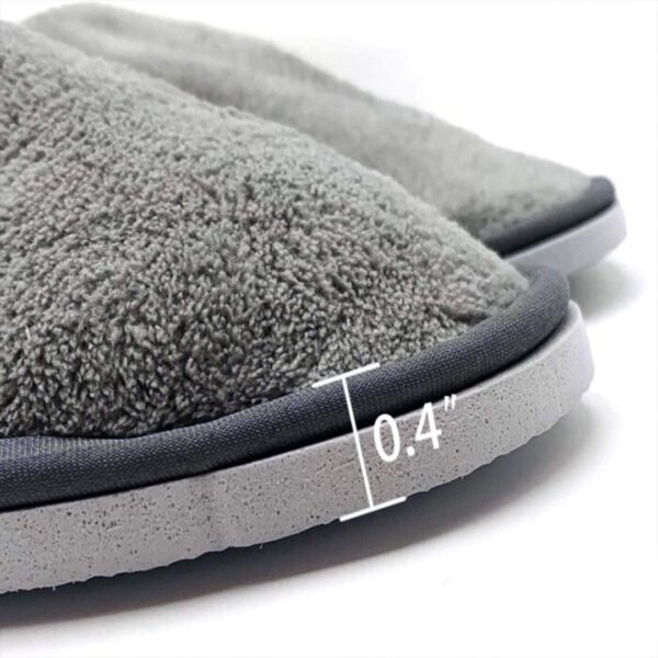 Soft cotton indoor guest slippers with non-slip EVA sole – perfect for home, hotel, spa use. Comfortable, reusable and unisex fit for men and women.
