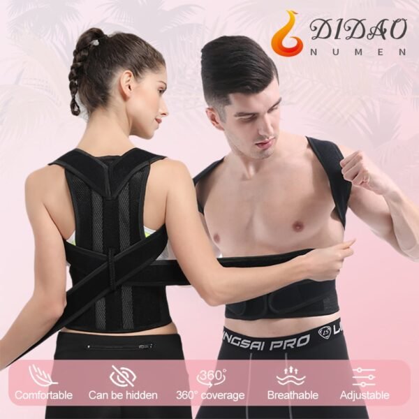 Back pain belt and posture corrector for men and women