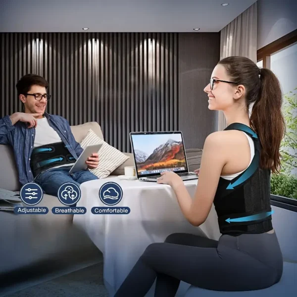 Back pain belt and support Posture Corrector Shoulder Support Belt Upper and Lower Back Pain Relief