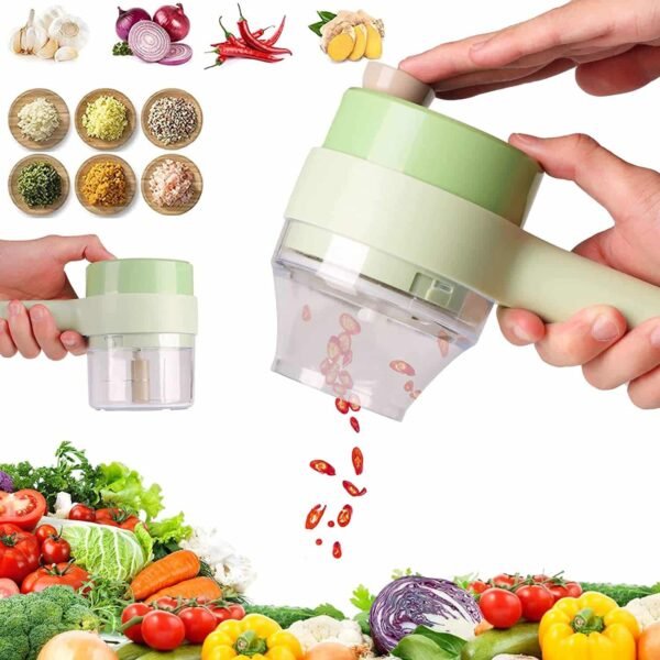 Electric vegetable cutter 4 in 1 handheld slicer