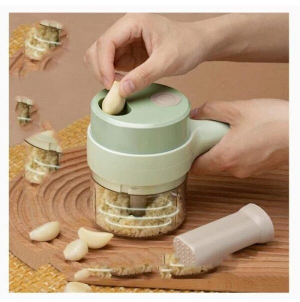 4 in 1 Electric Vegetable Cutter – Handheld Food Chopper & Fruit Slicer Set - Image 7