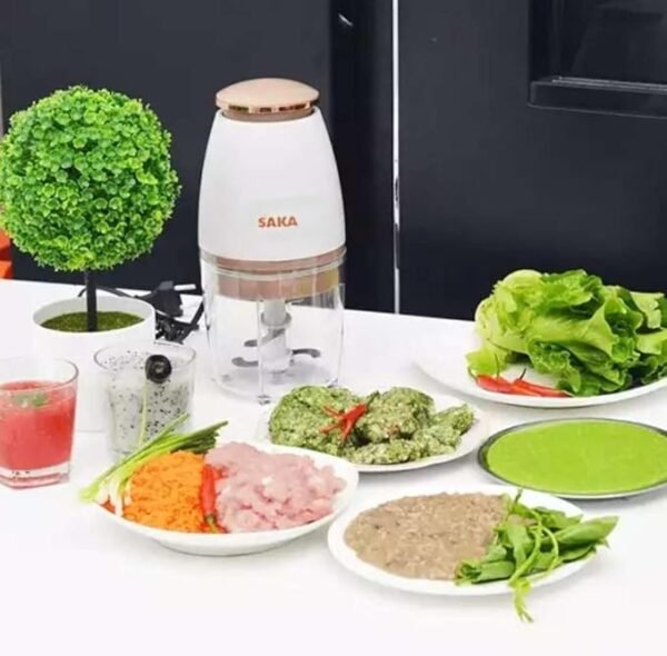 Multifunctional Electric Food Processor with copper lid and stainless steel blades