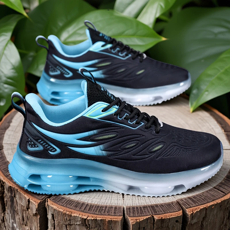 Outdoor striped mesh sneakers with EVA sole