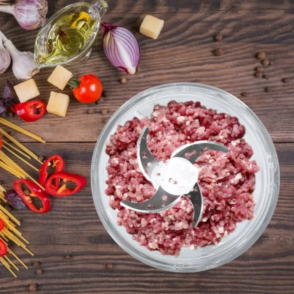 Stainless steel chopping blades of electric food processor for vegetables and meat